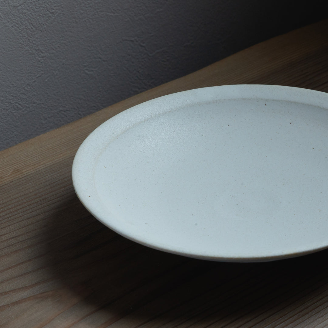 白珠釉　リム皿（M）